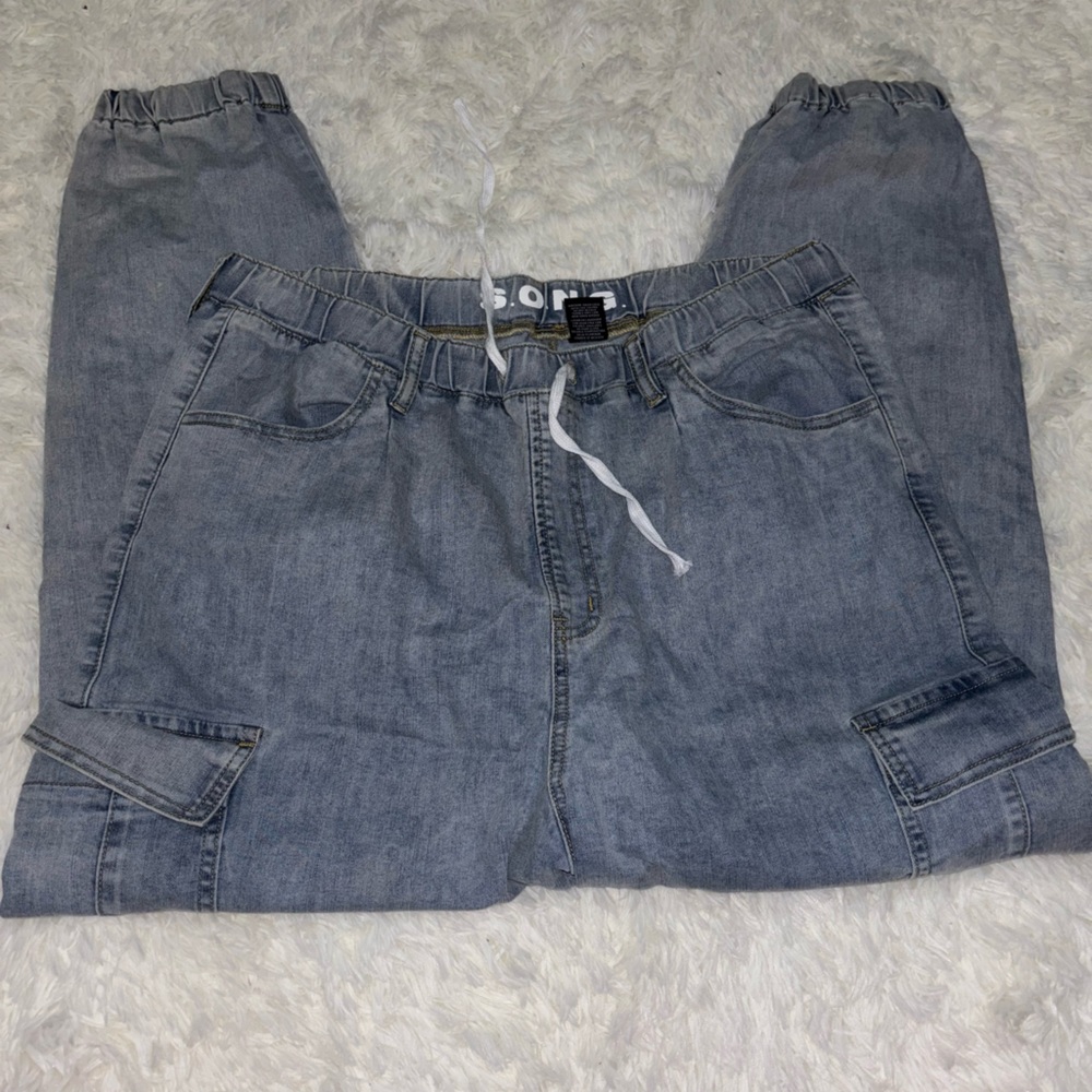 S.O.N.G. Denim Cargo Joggers